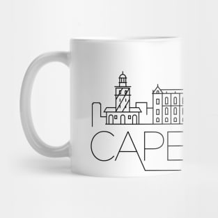 Cape Town Minimal Skyline Mug